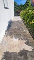 Gartenplatten Naturstein TRAVERTIN TOSCANA antik getrommelt