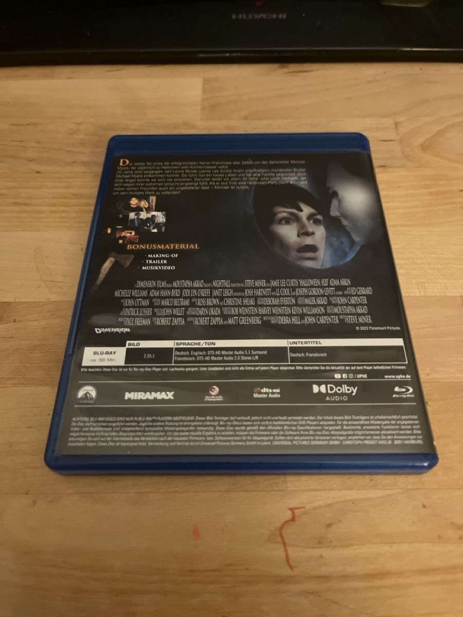 Tutti i DVDs: Halloween H20 Blu Ray – Usato da Sargans venduto da pat_lqj7 1