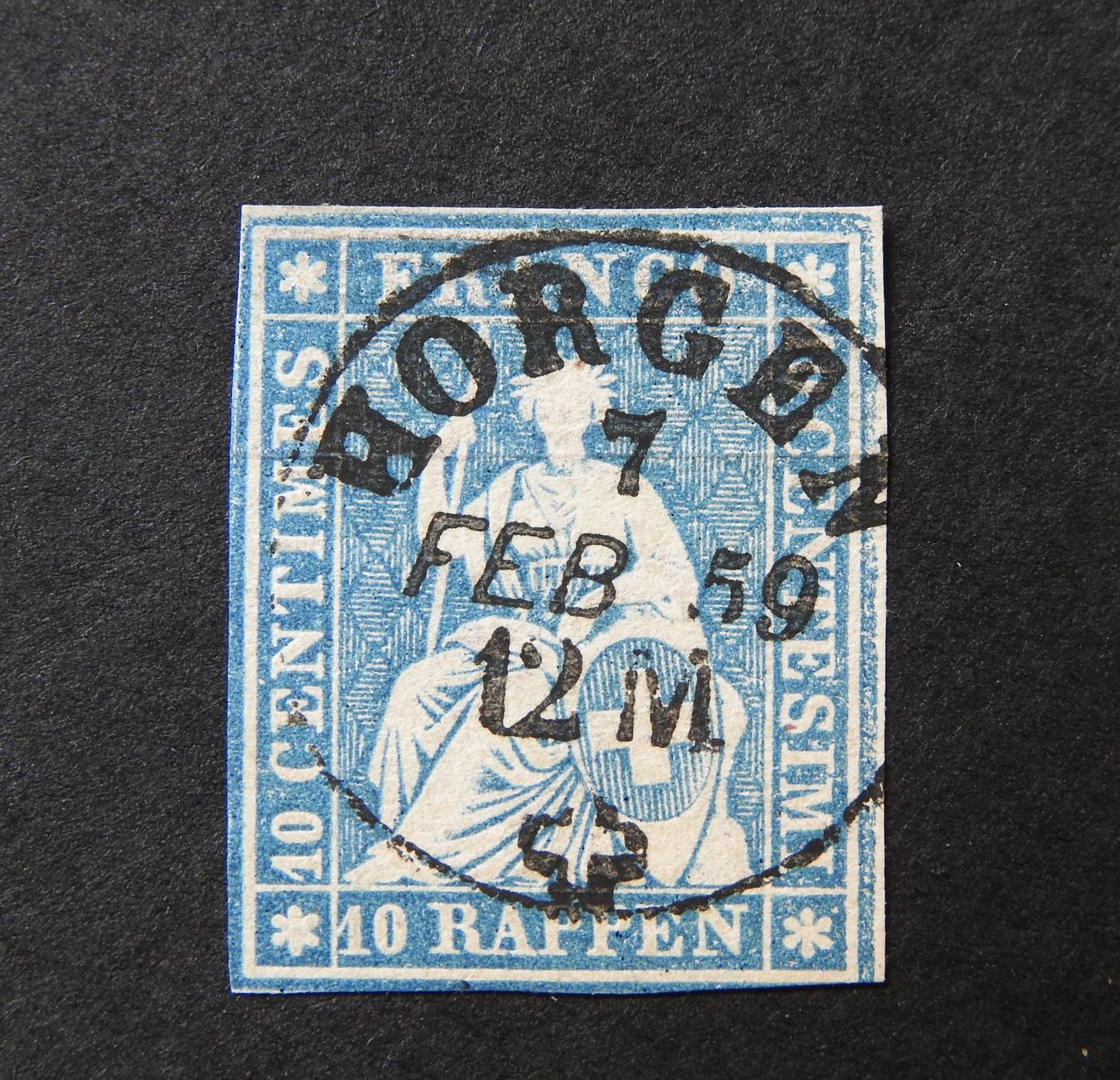 Alle Briefmarken: 23Cd, schön gestempelt HORGEN ! – Gebraucht aus Rain von Sterne13