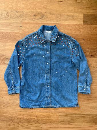 Sandro Paris Jeans Shirt, Gr. 36