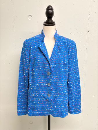 Peter Reinwald Blazer blau mit Pailletten Gr. 42
