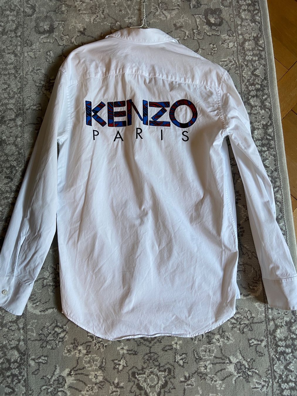 Camicie: Kenzo Back Logo Button Down Long Sleeve Shirt White – Usato da Münchenstein venduto da B771 7