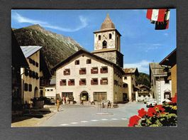 AK Bergün Bravuogn Albulatal Dorfplatz