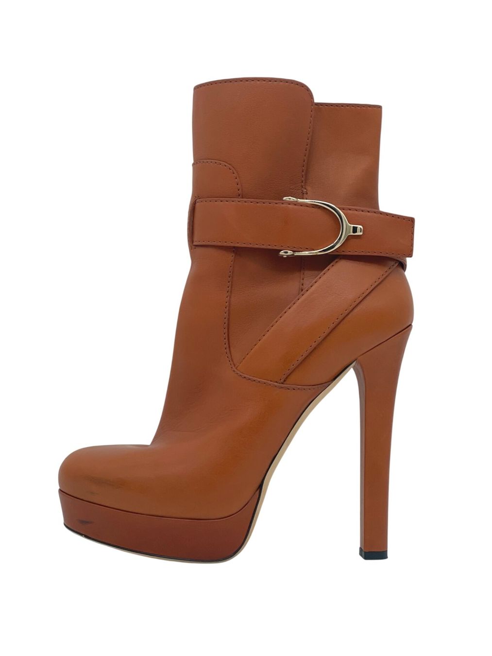 Gucci Scarpe da donna: Gucci Leather Platform Ankle Boot EU 39.5 Braun – Usato da Zürich venduto da shoe_shop