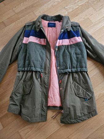 Neuwertige Parka Scotch & Soda Gr. XL Militärgrün + Details