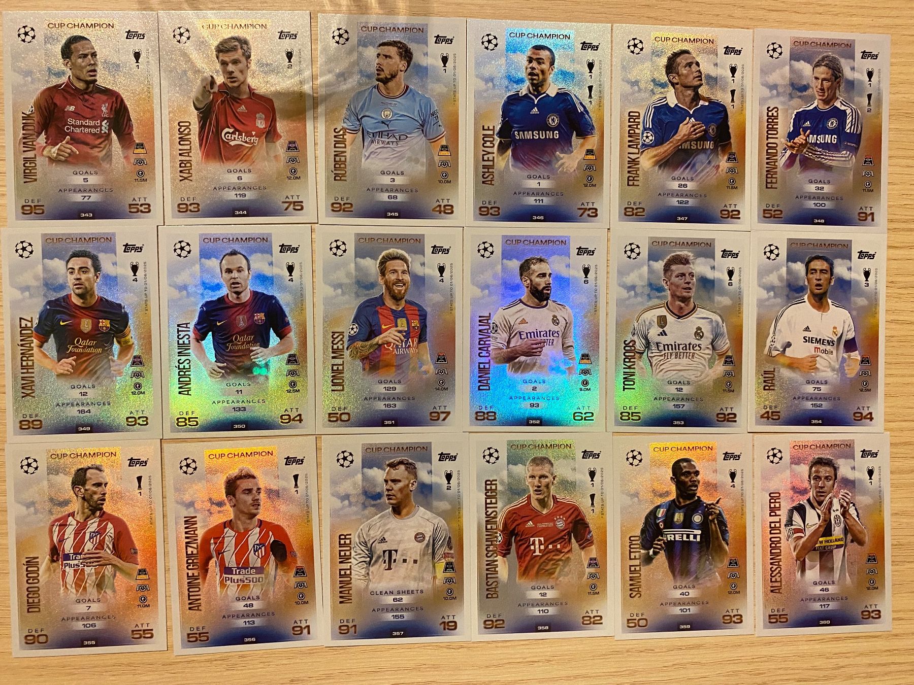 Topps Match Attax 25/26 Cup Champion komplett (Neu (gemäss Beschreibung ...