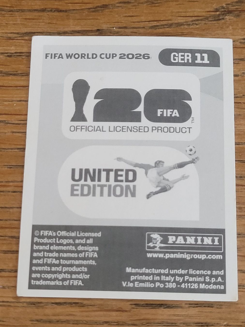 Panini Cartes à collectionner: Panini WIRTZ GER 11 – D'occasion à Kriens par KTP 1
