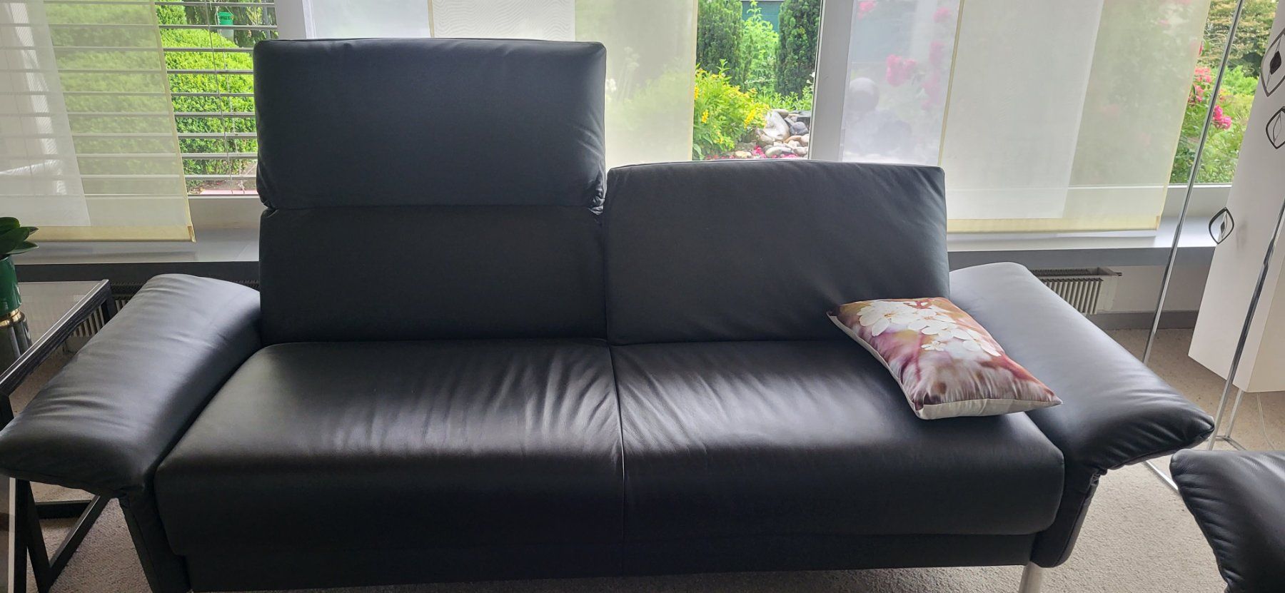 Sofas: Sofa, 3 Pers. Schwarzes Leder – Gebraucht aus Büsserach von namib68 1