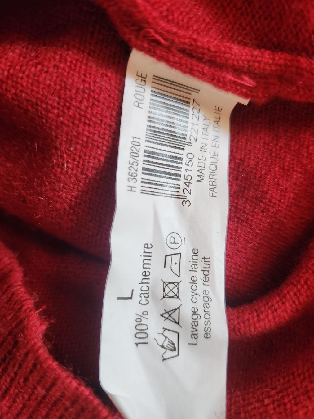 Maglioni & Felpe: Pull Homme Monoprix Cachemire Rouge Taille L Défaut – Usato da Niedergösgen venduto da Eva2410 5