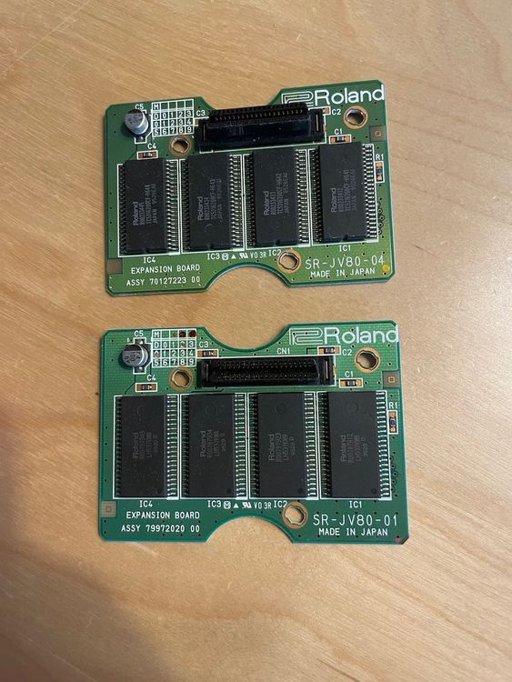 2x Roland - JV-1080 expansion boards 'POP' & 'VINTAGE SYNTH' (Gebraucht ...