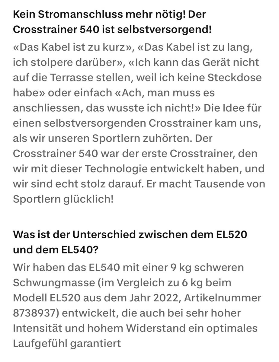 Decathlon Hometrainer: DOMYOS Crosstrainer EL 540 – Nuovo (secondo la descrizione) da Chur venduto da Alex2102 2