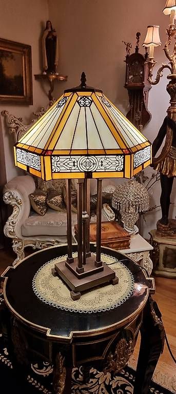 Lampade: Elegante Tiffany Lampe, Jugendstil – Nuovo e nell'imballaggio originale da Kaufdorf venduto da Nati-Nati 1