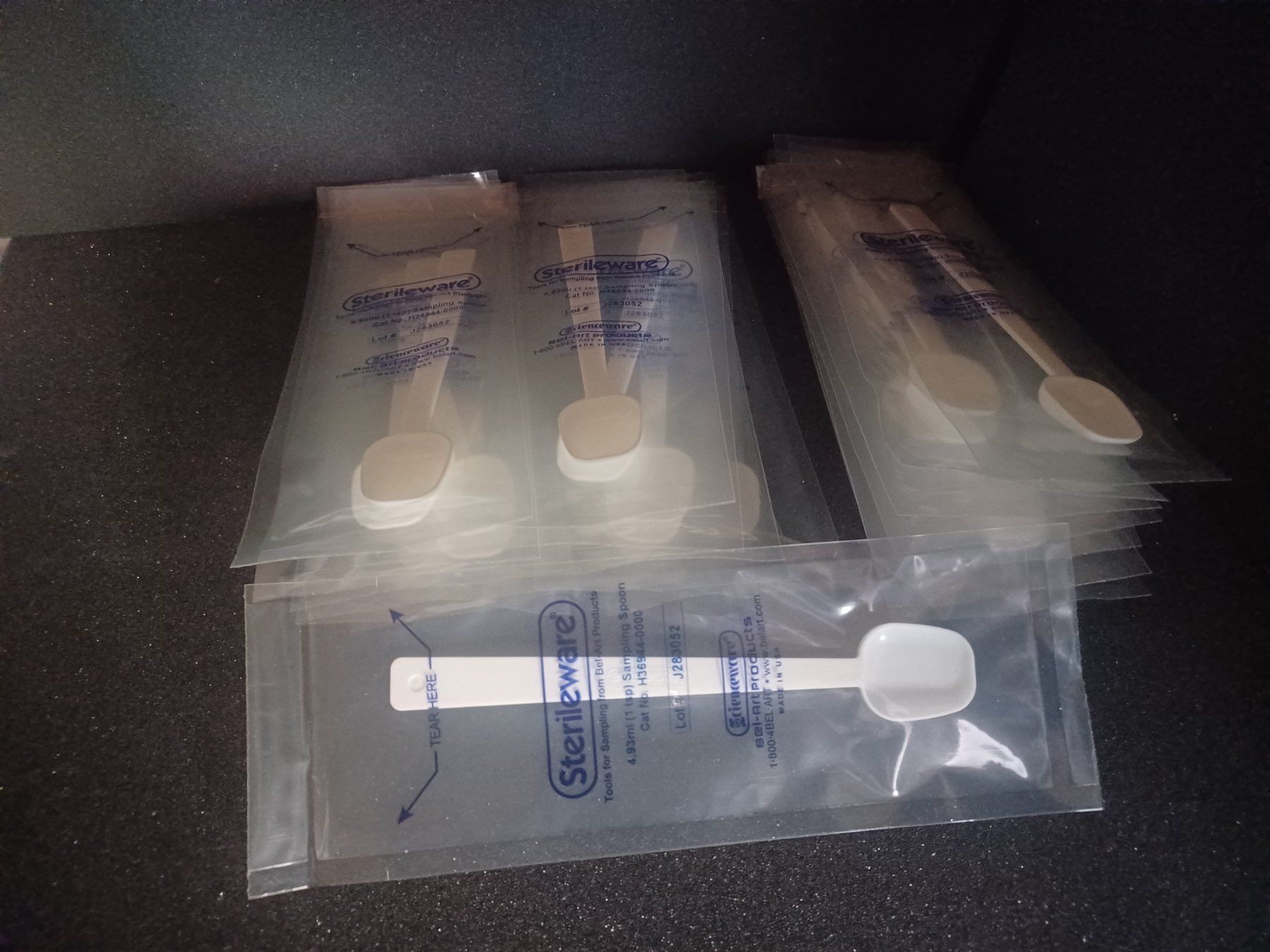 Cucchiai: 20x Probeentnahmelöffel einzelnvepackt Sterilware – Nuovo e nell'imballaggio originale da Schupfart venduto da philippb06