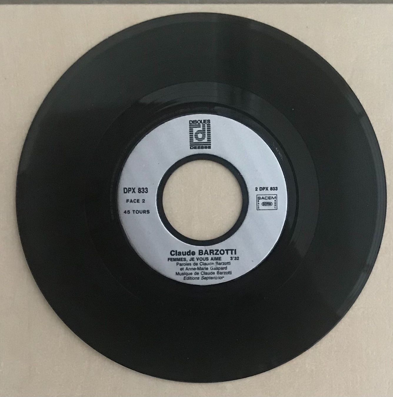 Schallplatten: CLAUDE BARZOTTI - PARRAIN – Gebraucht aus Bussigny von vinyl-pas-cher 3