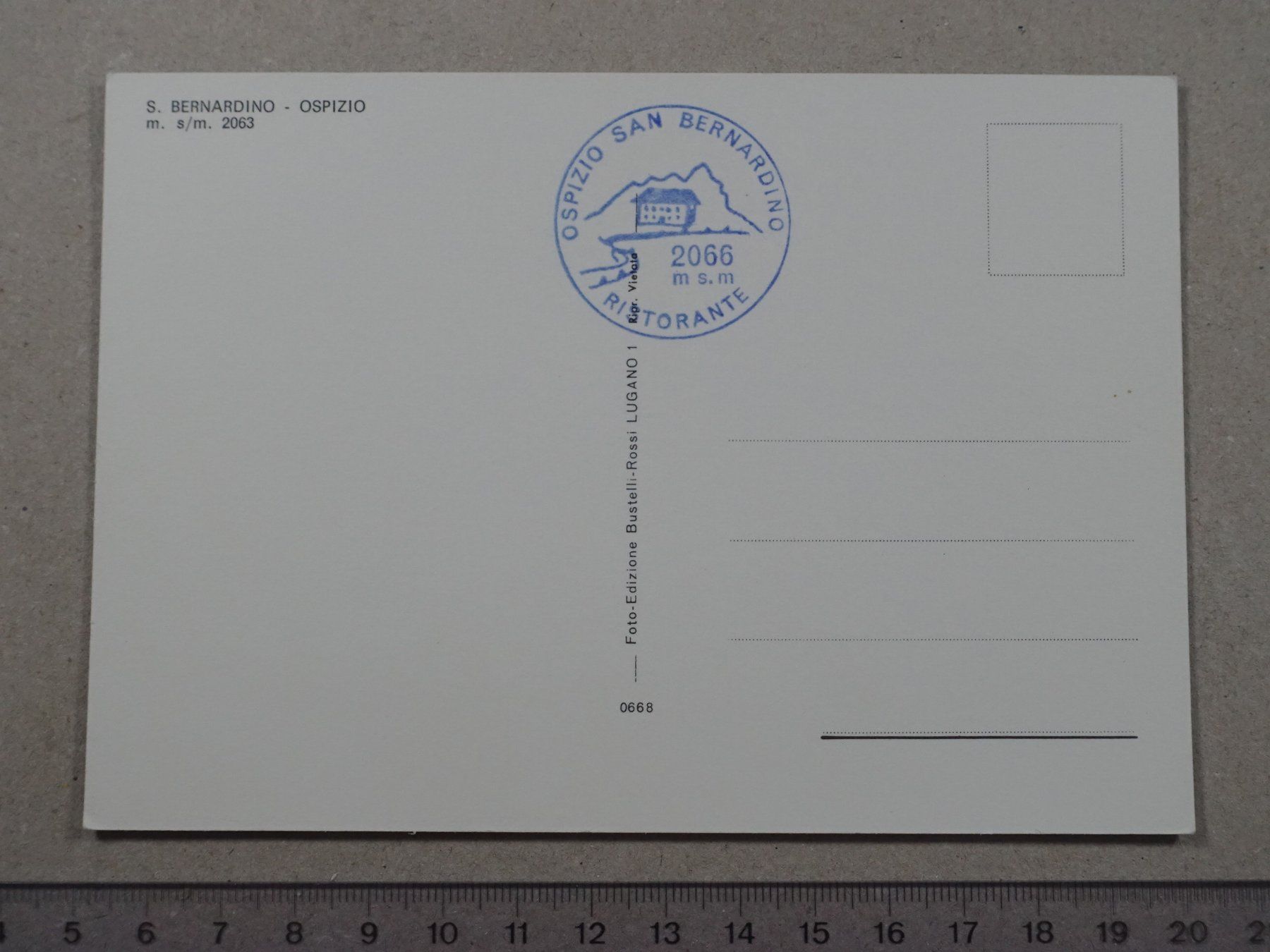 Cartoline postali: San Bernardino Ospizio – Usato da Lenzburg venduto da fh1 1