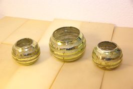 3x Kugelteelicht in grün