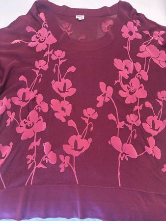 Maglia donna Kenzo bordeaux fiori taglia XL ottime