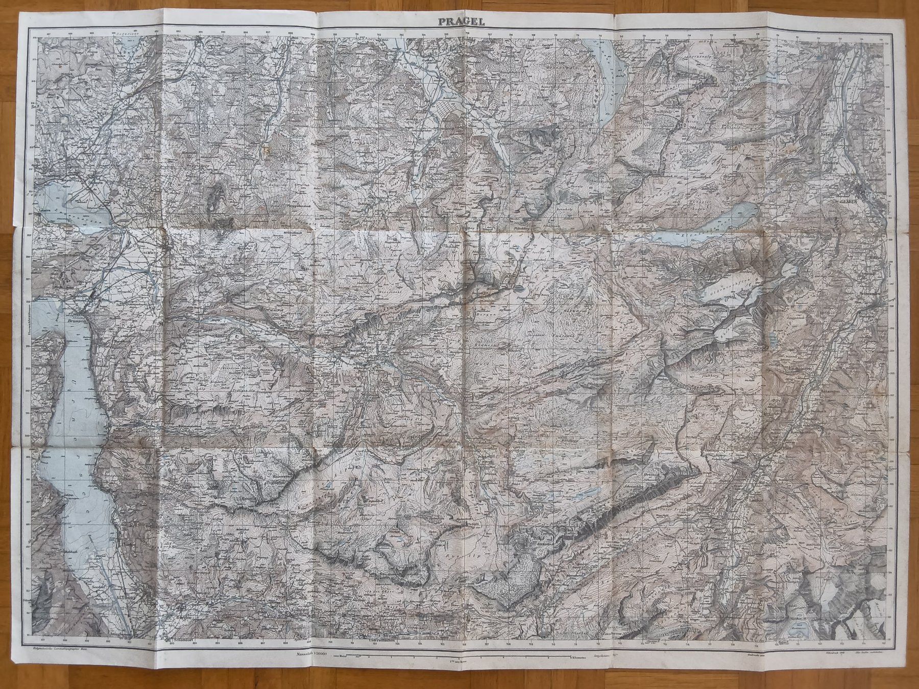 Cartine & Atlanti: 2er set Landkarten Pragel 1926 + 1939 – Usato da Hallau venduto da histoiremerveilleuse 1