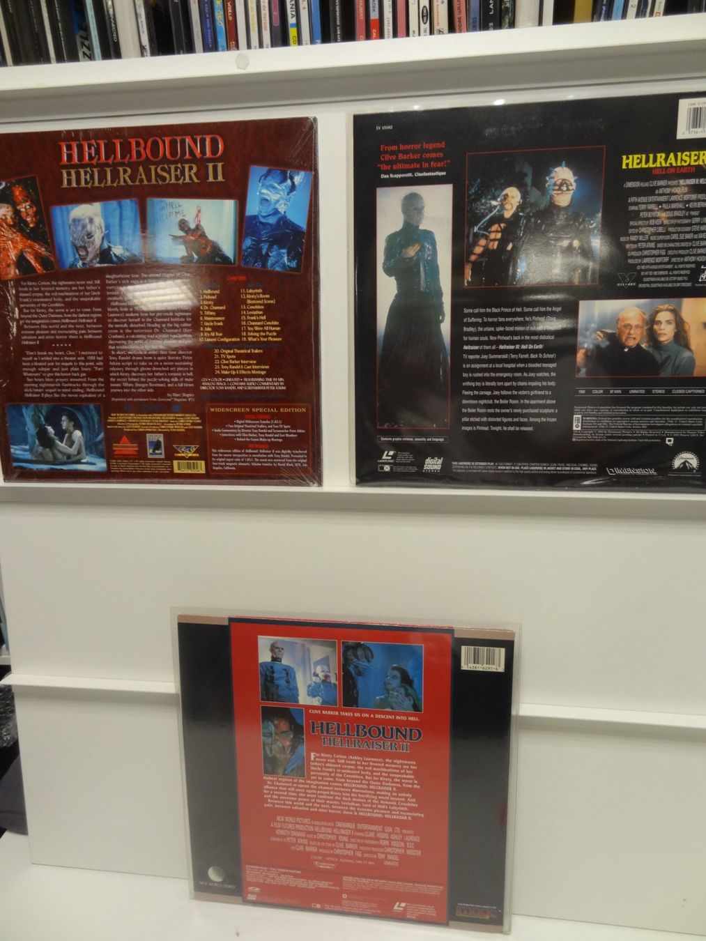 Tutti i DVDs: 3 Hellraiser Laserdiscs Hellbound – Usato da luzern venduto da musicandart 1