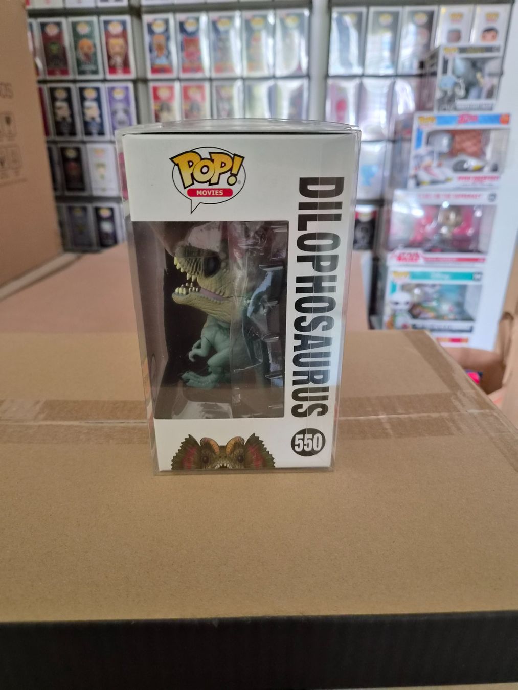 Funko Statuette: Funko Pop Jurassic Park Dilophosaurus #550 CHASE – Nuovo e nell'imballaggio originale da Sisseln AG venduto da schenk-figuren 1