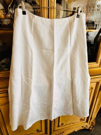 Neu Talbots Rock schwerem 100 % Leinen Jupe Lin èpais T48