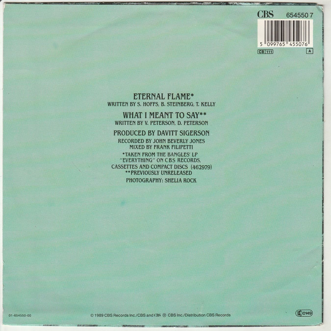Vinyles: Bangles - Eternal Flame 7" Vinyl 1989 – D'occasion à Tübach par JamesStone 1