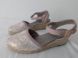 Sandale Jana, Grösse 39, roségold / off-white / altrosa