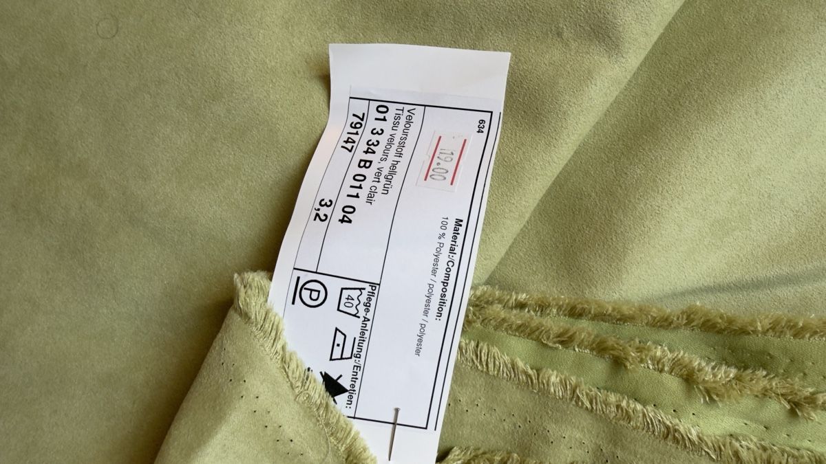 Stoffe: Veloursstoff hellgrün 100% Polyester neu – Neu (gemäss Beschreibung) aus Thunstetten von Specht71 3