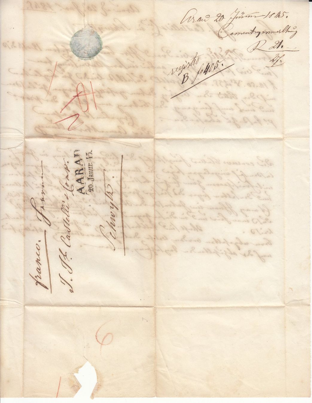 Tutti i francobolli: BoM Aarau 1845 – Usato da Bürglen TG venduto da StampGraf 2