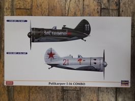 Hasegawa 01925 Polikarpov I-16 Combo Flugzeug Bausatz 1:72