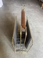 Zeitschriftenständer Messing Holz gebraucht 55x35x30cm