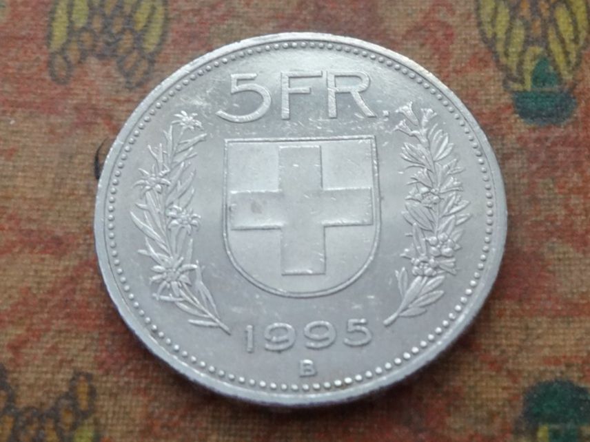 Tutti le monete: 5 Fr. 1995 – Usato da Romanel-sur-Lausanne venduto da Swift13
