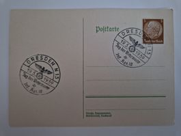 Deutsches Reich Postkarte Briefmarke 1939