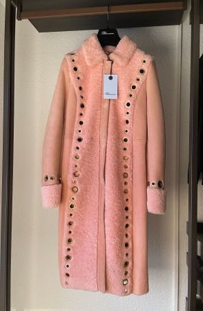 Leder-Mantel von Blumarine, Gr. 34-36