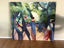 "Promenade" von August Macke – 120x107 Hochwertige Replika!