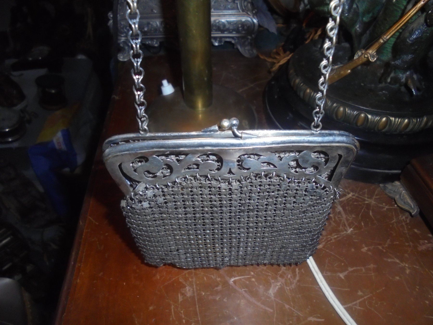 Borse da donna: Antike Handtasche (versilbert ? ) ca. 1930-40 – Usato da Camorino venduto da Hunpete 1