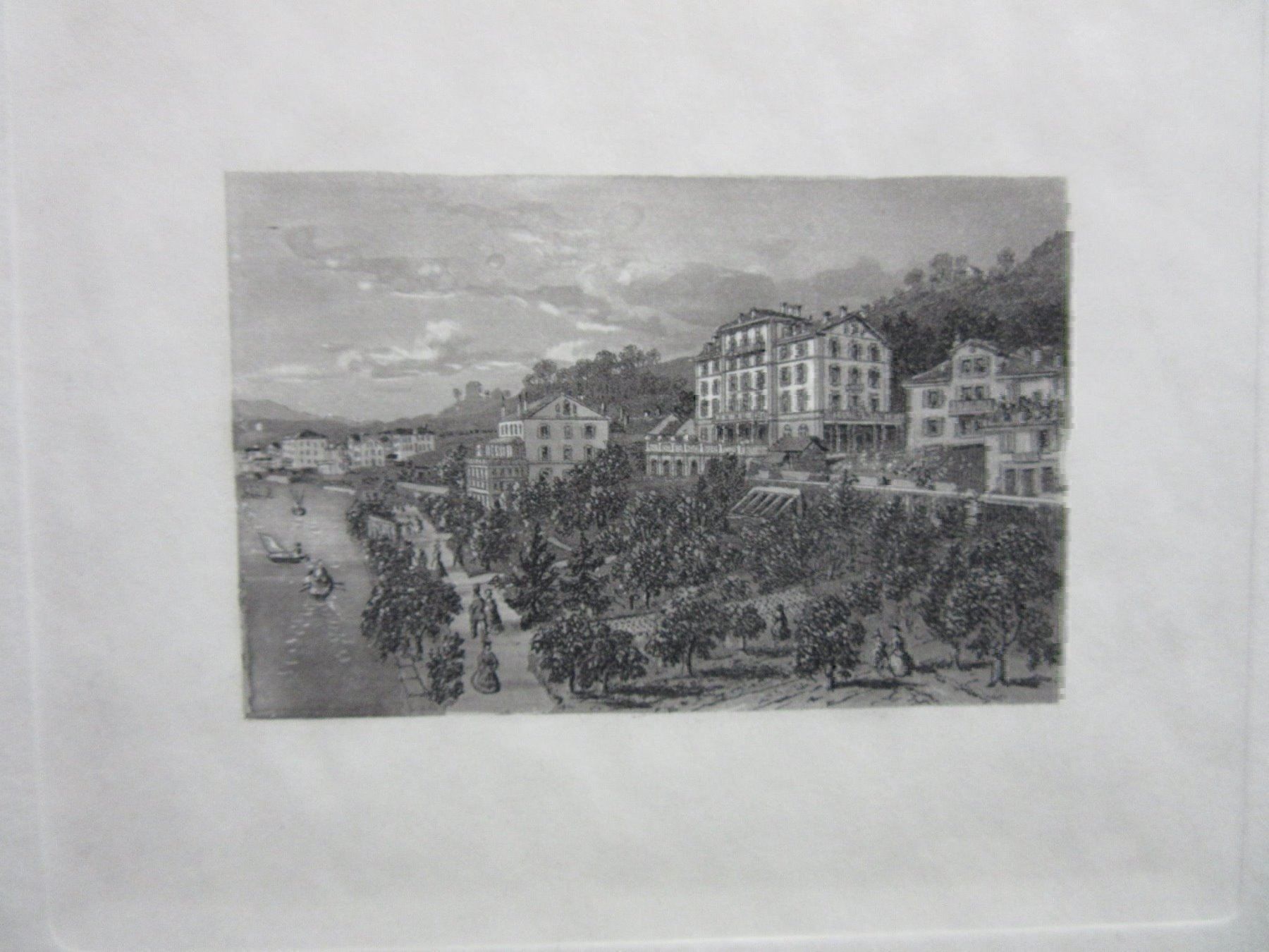Incisioni: MONTREUX  aquatinta – Usato da Gersau venduto da grafik-kunst 1