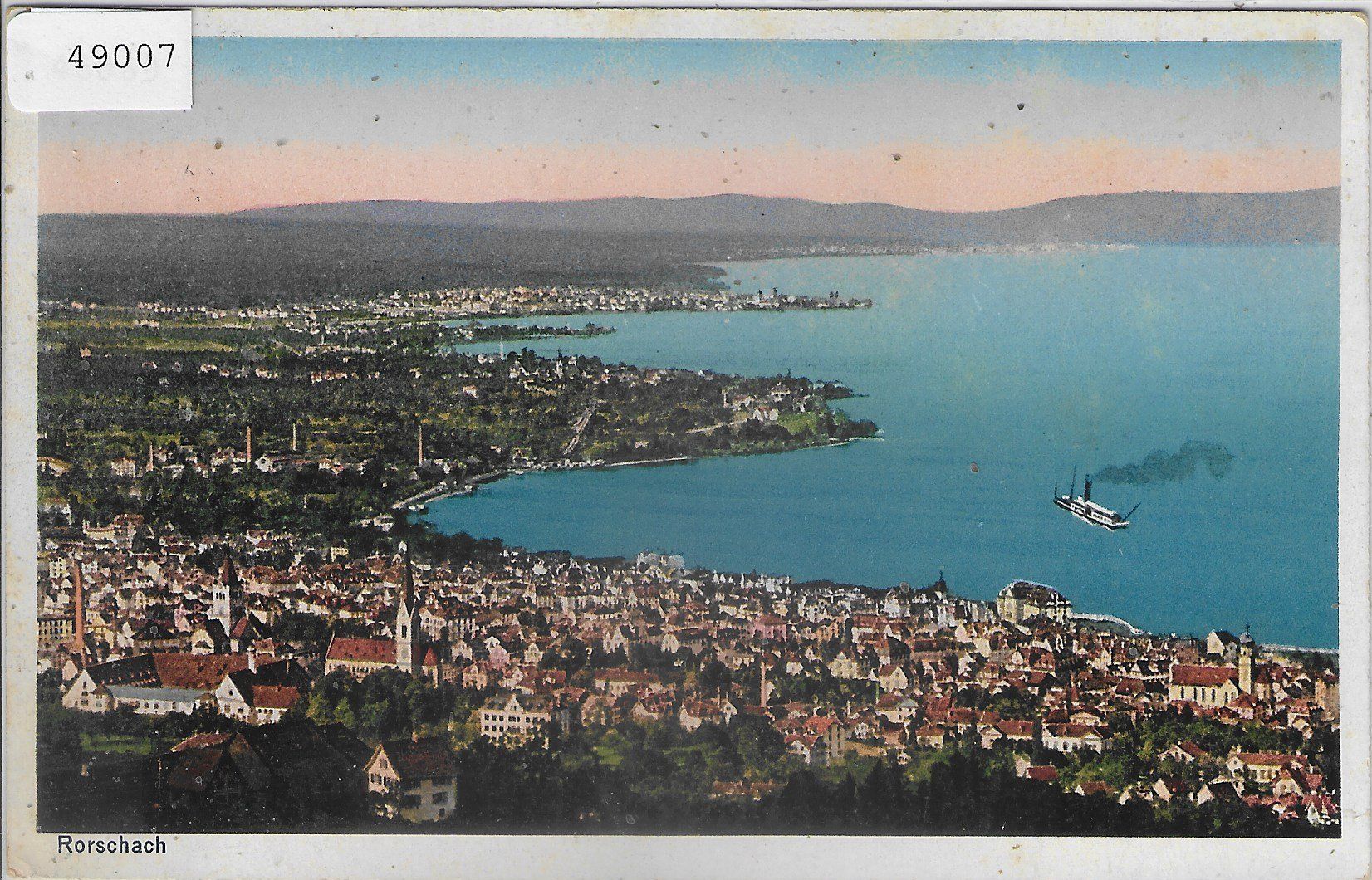 Cartoline postali: Rorschach - Generalansicht - Litho – Usato da Ettingen venduto da Kartenplanet