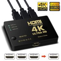 3 in 1 HDMI Switch Adapter Splitter mit Fernbedienung 4K UHD