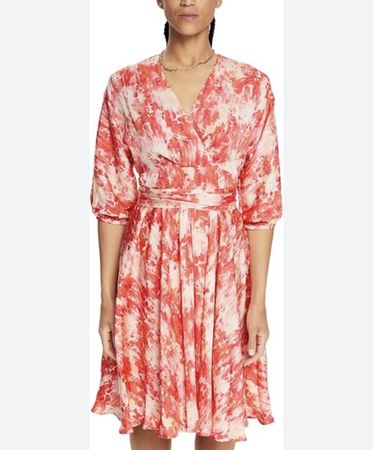 Esprit Floral Midi Dress – Coral / Pink – New with Tags