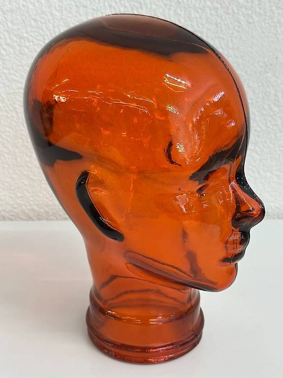 Sculture & Statue: Vintage Glasmannequin Kopf in Orange – Usato da Obernau venduto da Arche_Noah_Brocki 2