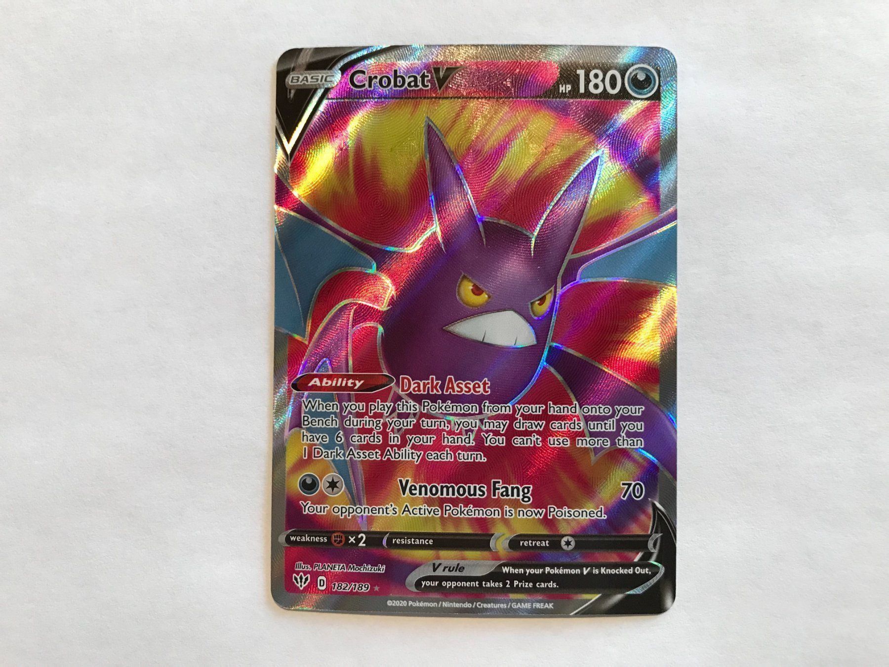 Pokémon Carte collezionabili: Crobat V FullArt – Nuovo (secondo la descrizione) da Hagendorn venduto da Pokecollectorch 1