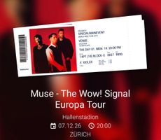 1-4x Tickets Stehplätze Muse Zürich 07.12. Hallenstadion