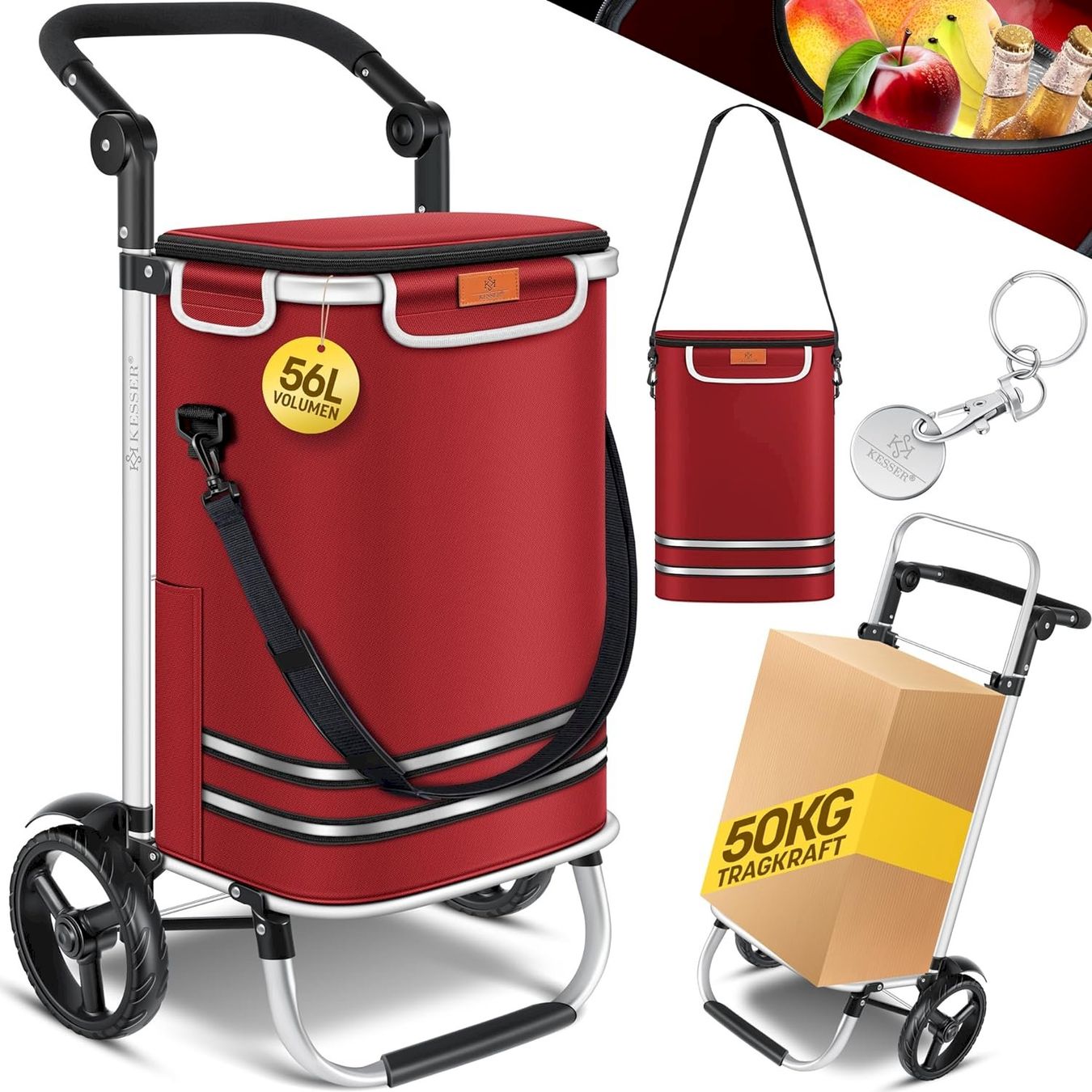 Autres articles pour la maison: KESSER Einkaufstrolley 56L Bordeaux – Neuf avec emballage d'origine à Bottighofen par zaap