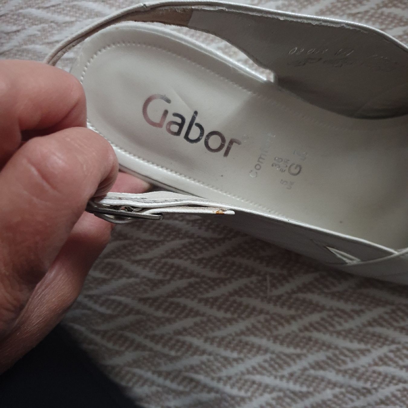 Gabor Scarpe da donna: Gabor neue Sandale in weiss Grösse 38 – Nuovo (secondo la descrizione) da Frenkendorf venduto da Moon111 3
