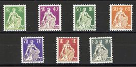 1933/34: Serie Helvetia mit Schwert, geriffeltes Papier