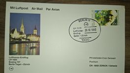 Lufthansa - Erstflug Berlin Tegel - Zürich 29.10.1990