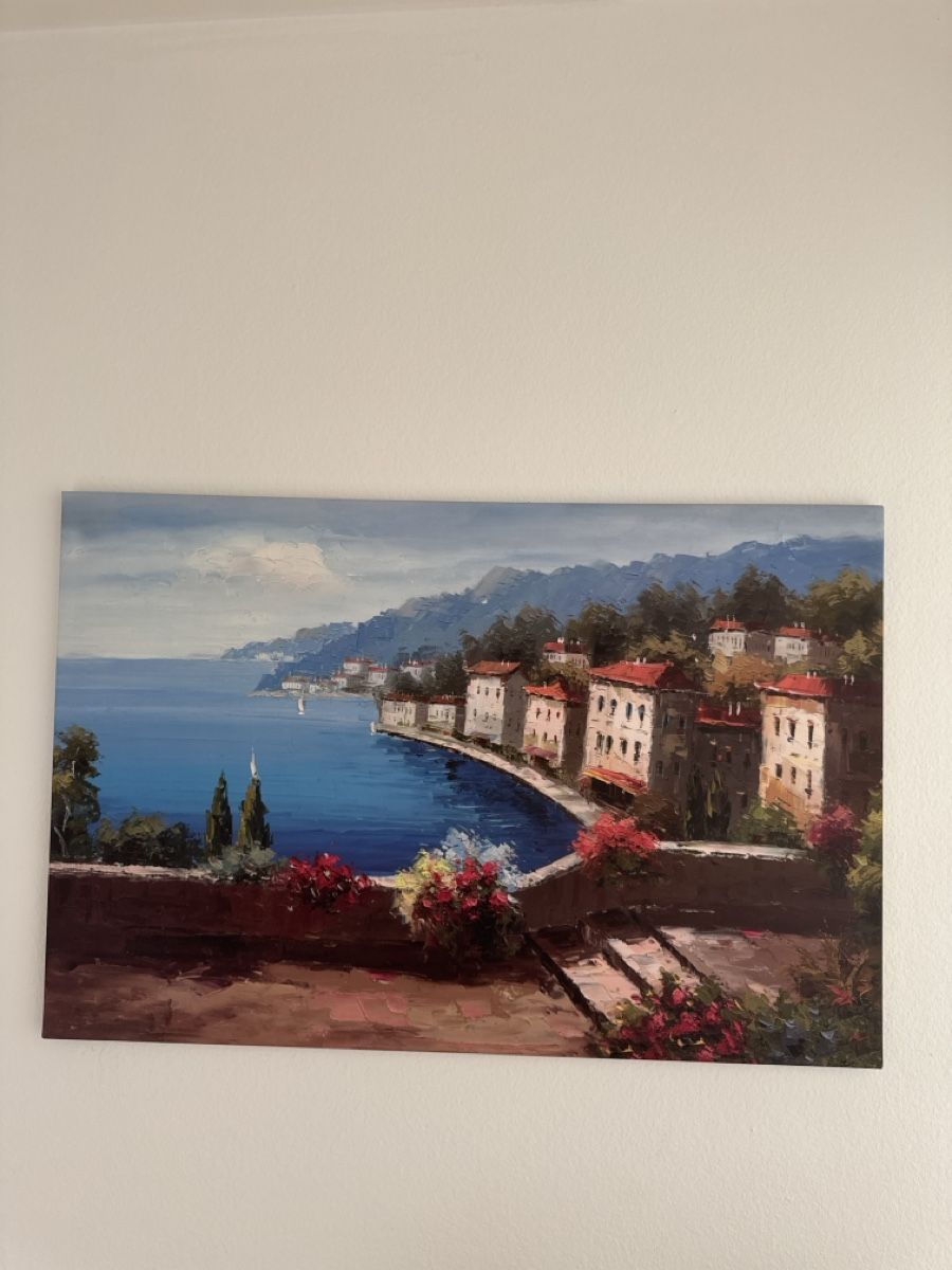 Dipinti: Gemälde Haus am Meer mit Bergen und Boot – Nuovo (secondo la descrizione) da Winterthur venduto da mer_w2m7 1