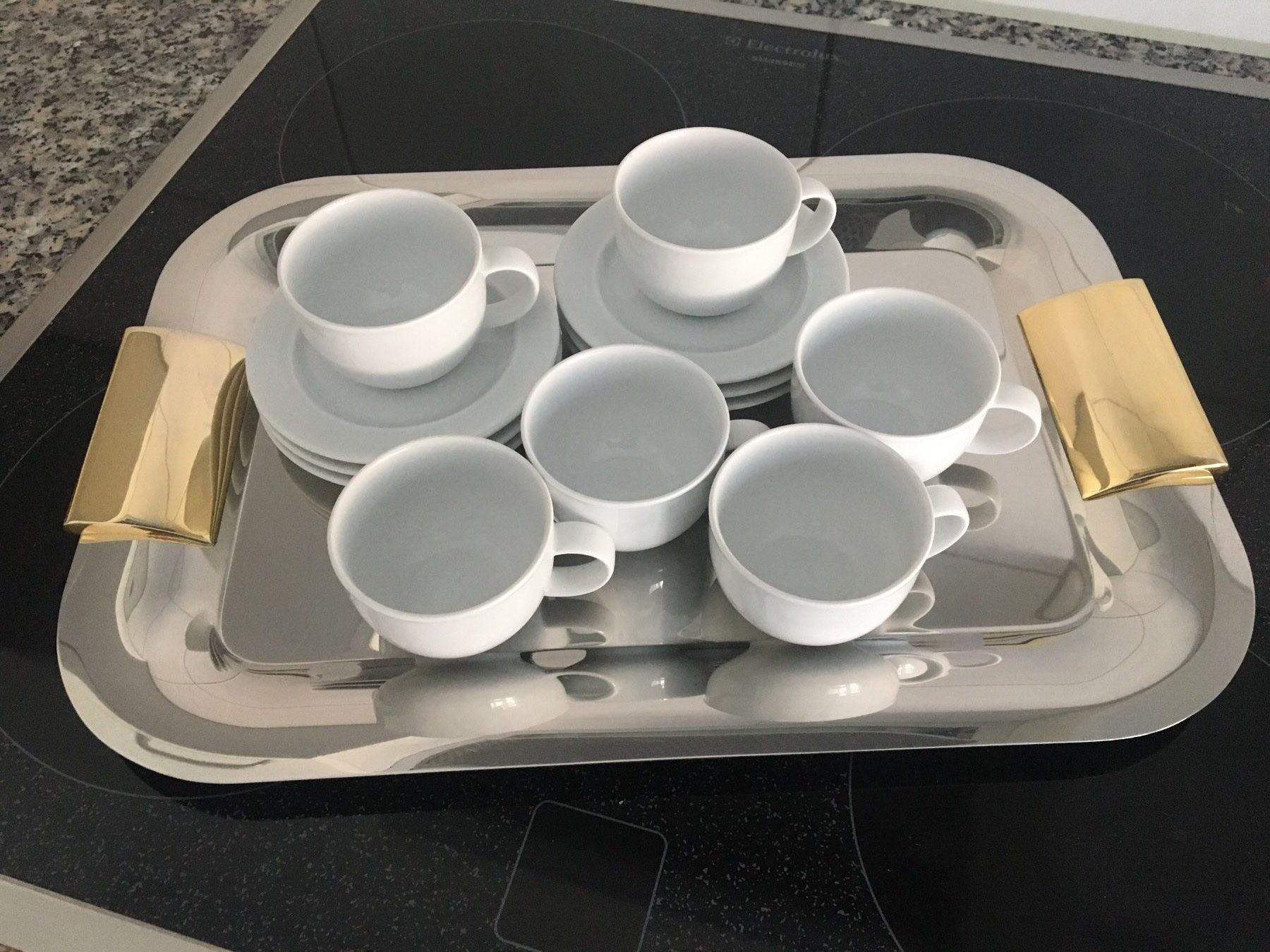 Set di piatti: Espresso Tassen mit Tablett – Usato da Kriens venduto da cha_5yhb 5