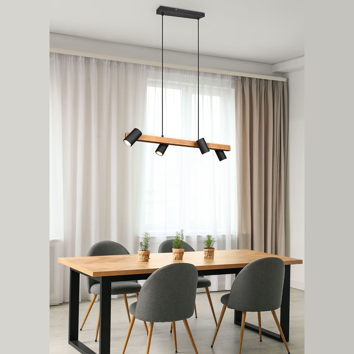 Lampadari & plafoniere: Pendelleuchte, 4 Spots,  80 cm x 20 cm – Nuovo (secondo la descrizione) da Kreuzlingen venduto da Smart-Light 1